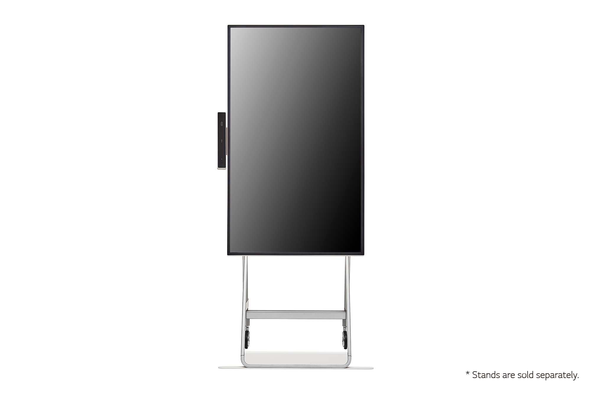 Digital Signage One:Quick HT3WN-M, Front view, portrait mode (* Stands are sold separately)