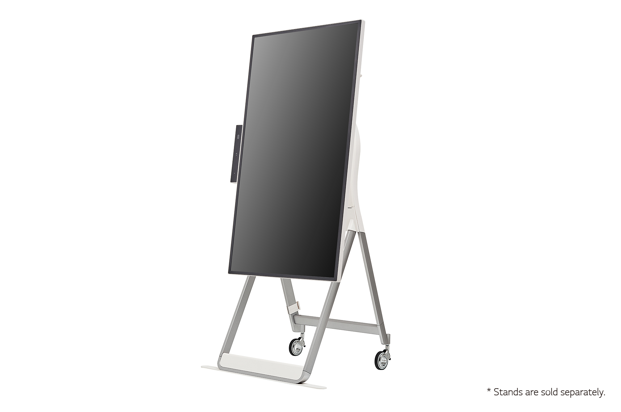 Digital Signage One:Quick HT3WN-M, -45 degree side view, portrait mode (* Stands are sold separately) 