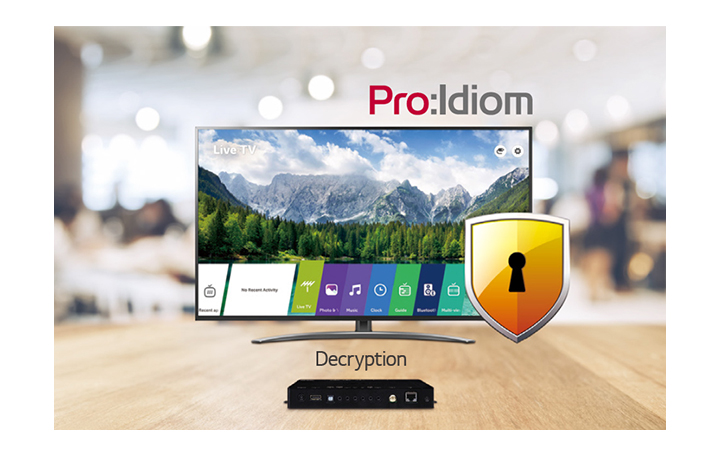 STB-6500 decrypts and unlocks access to premium content through embedded Pro:Idiom technology.