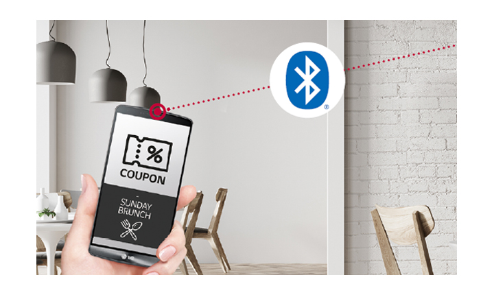 Com Beacon e Bluetooth® Low Energy (BLE), os gerentes de lojas podem fornecer cupons e informações em tempo real.
