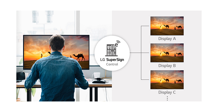 Conveniently manage a variety of displays using LG SuperSign Control.