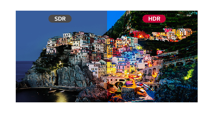 The content of HDR look more vivid and realistic than SDR.