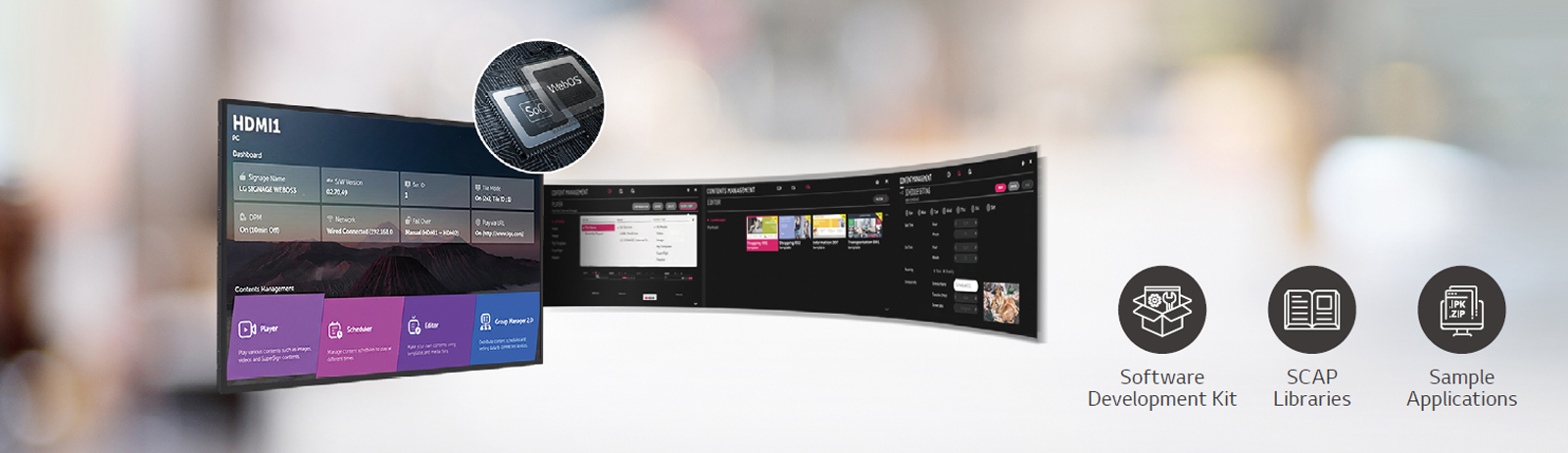 A number of tasks that can be done simultaneously are easily arranged through the webOS platform.
