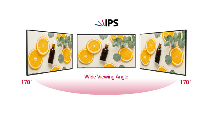 With a 178-degree wide viewing angle, the display content is visible from any angle.