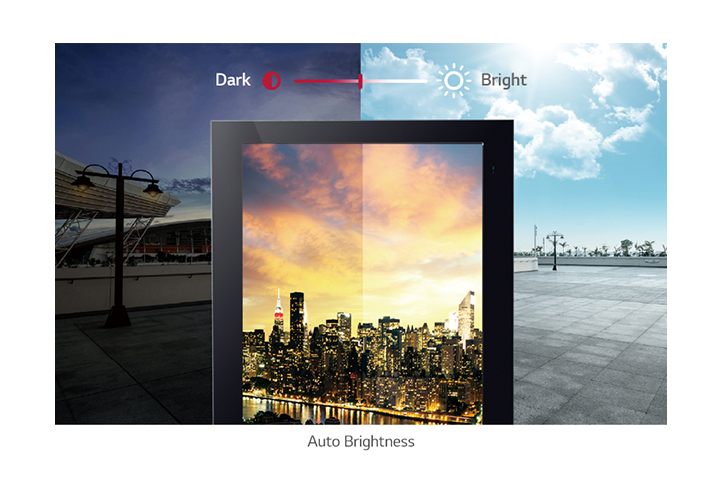 The screen can adjust its brightness automatically according to the ambient light.