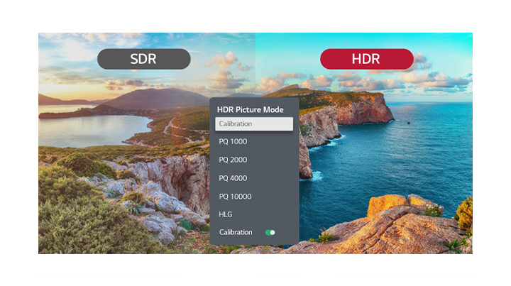 The tone is adjusted by selecting HDR information manually. 
