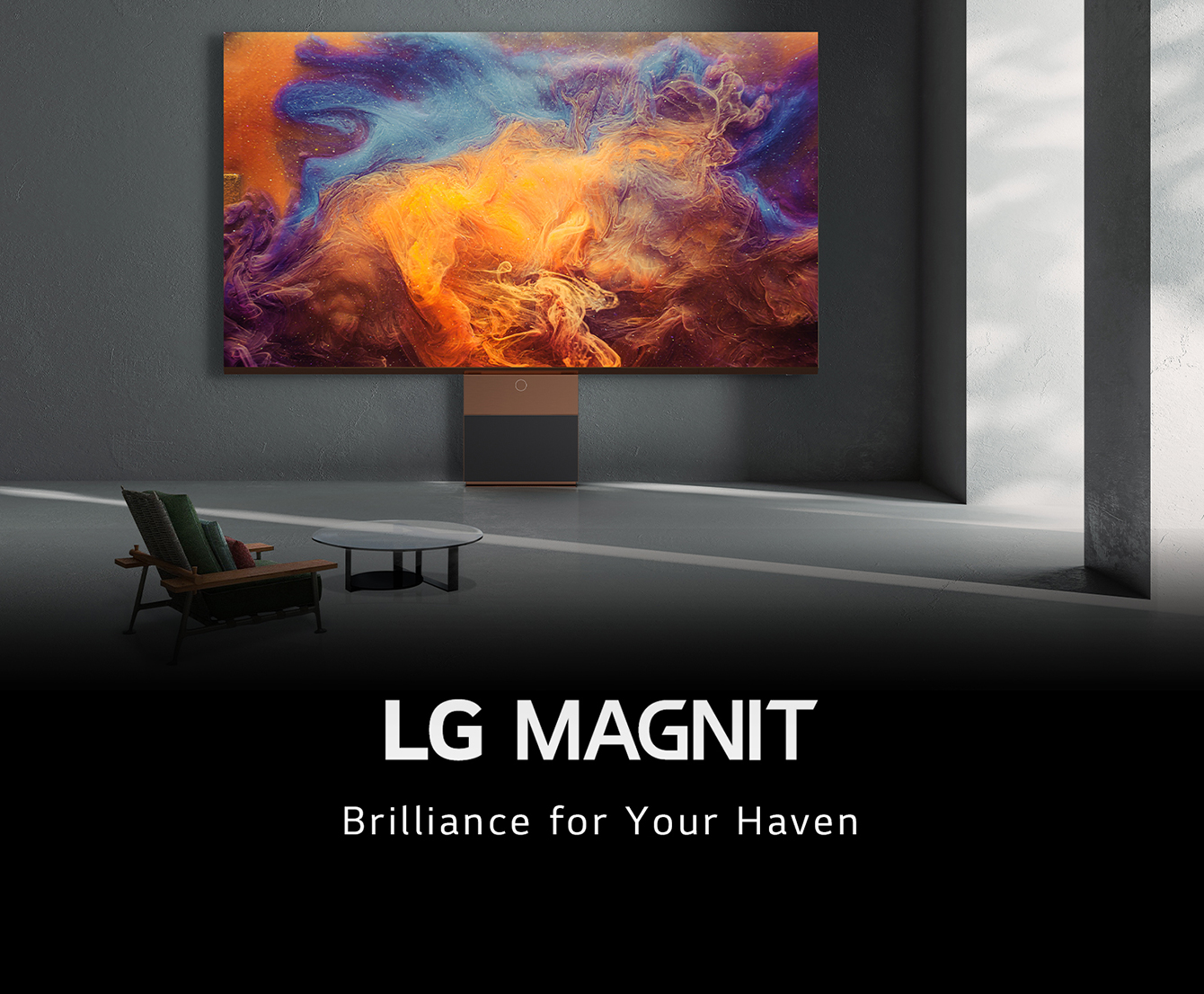 It’s an LG MAGNIT expressing splendid colors in great detail. LG MAGNIT's sleek design nicely harmonizes with the interior space.