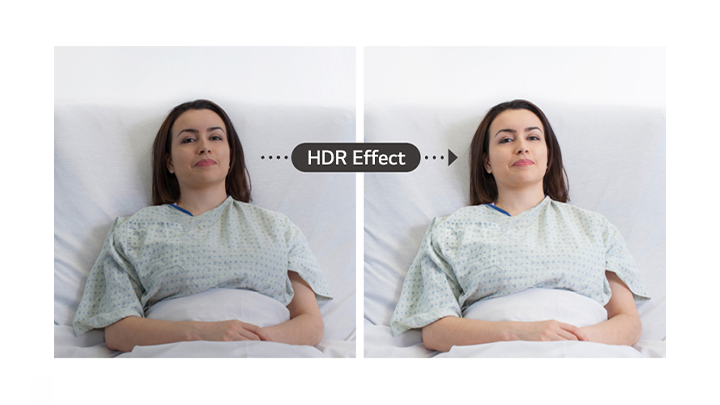 The LG Smart Cam Pro's HDR effect makes a face bright even when there’s a backlight.