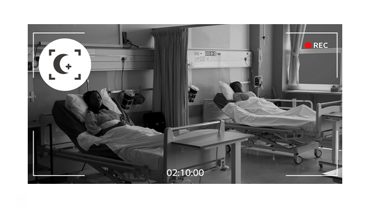 Even in a dark hospital room at night, it is clearly photographed through a 12MP night vision camera.
