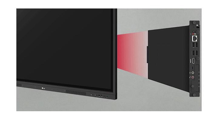 The Built-in OPS slot makes mounting an OPS easy, providing users with more extended functionality without the use of external desktops.