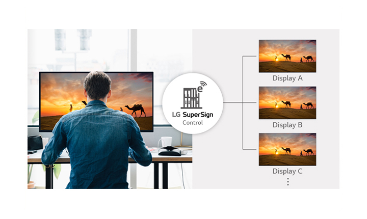 Conveniently manage a variety of displays using LG SuperSign Control.