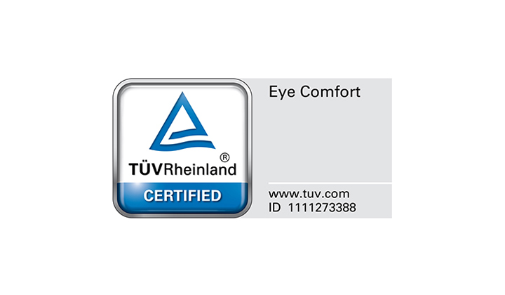 Eye Comfort certified