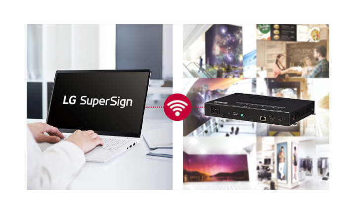 WP600 is compatible with LG SuperSign Solutions and uses SuperSign to facilitate the creation and distribution of various contents.