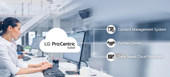 The woman is working through Pro:Centric Cloud.