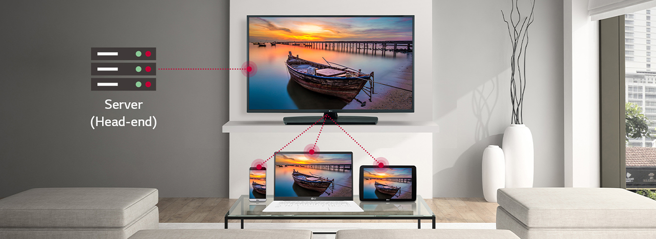 With the TV’s SoftAP function, connect other devices such as mobile phones, laptops, and tablets.