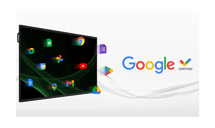 Users have the convenience of accessing a variety of Google services on LG CreateBoard.