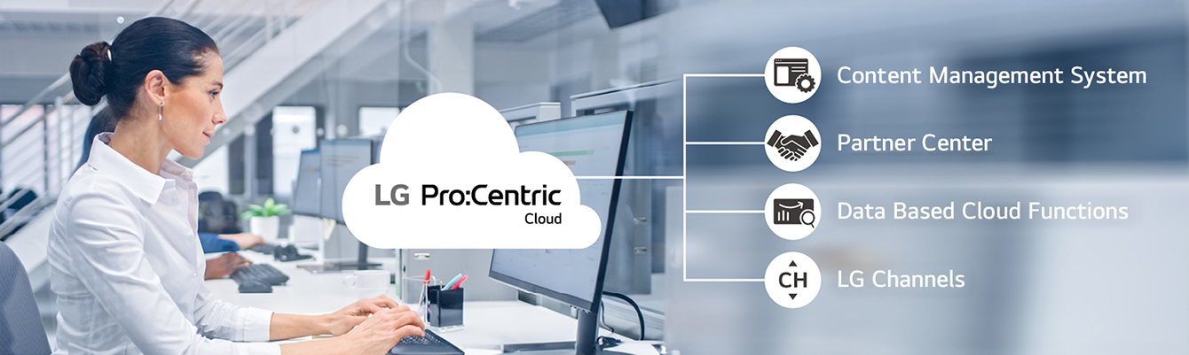 The woman is working through Pro:Centric Cloud.