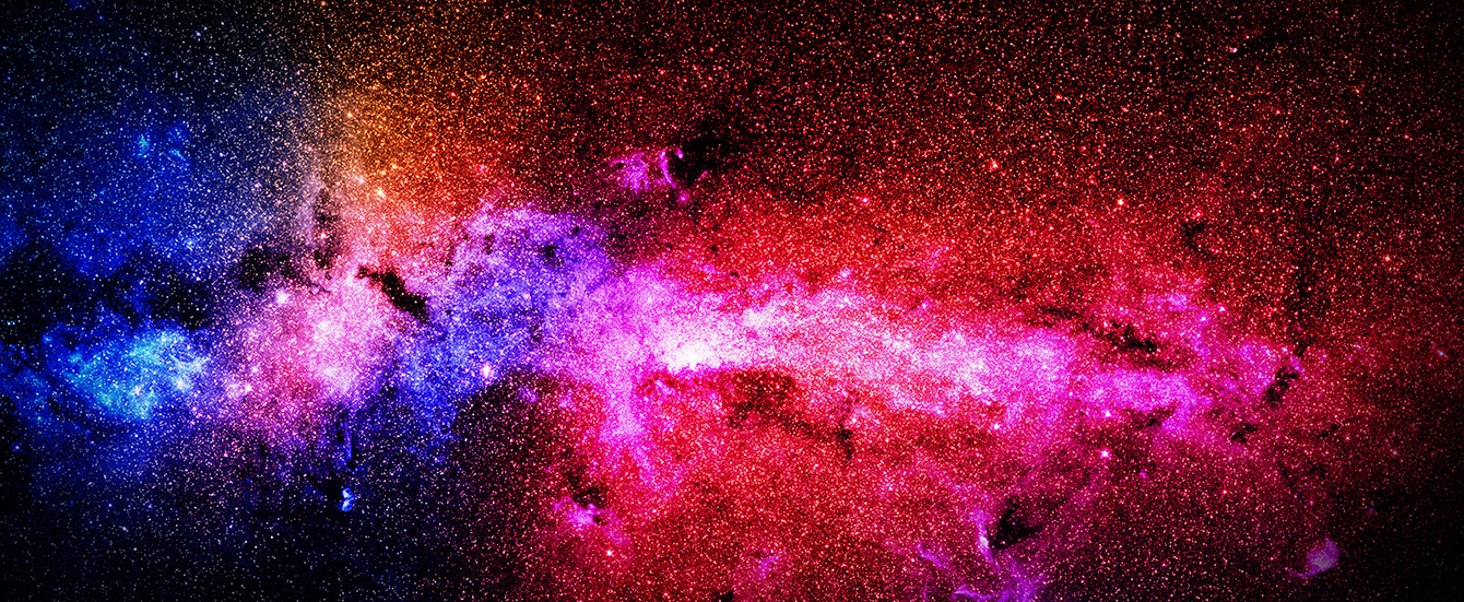 The cosmos with rich colors and vivid picture quality.