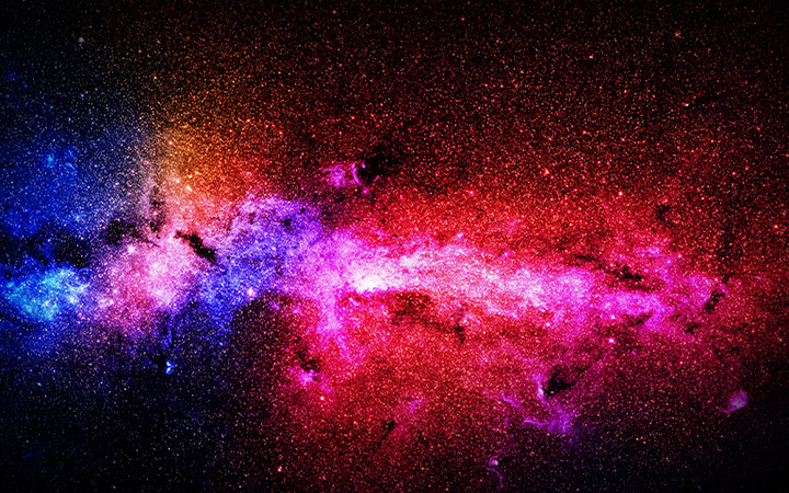 The cosmos with rich colors and vivid picture quality.