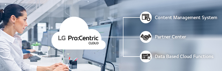 The woman is working through Pro:Centric Cloud.