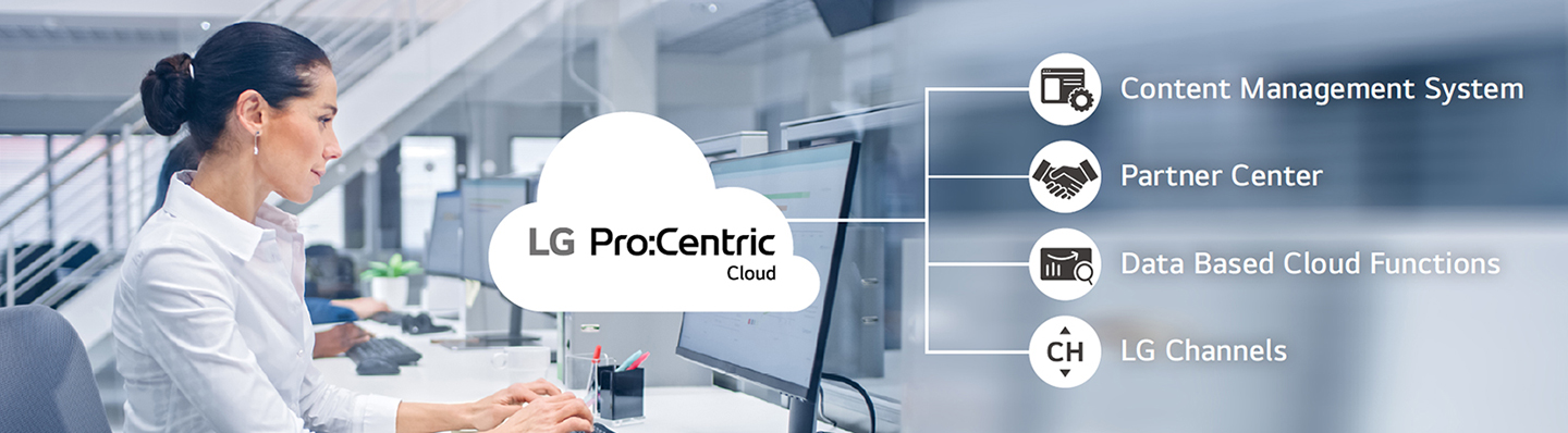 The woman is working through Pro:Centric Cloud.