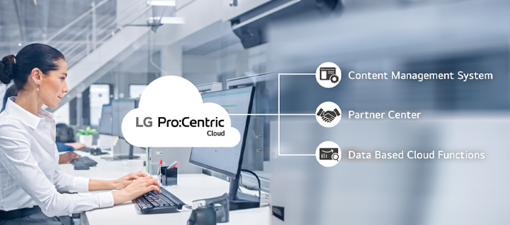 The woman is working through Pro:Centric Cloud.