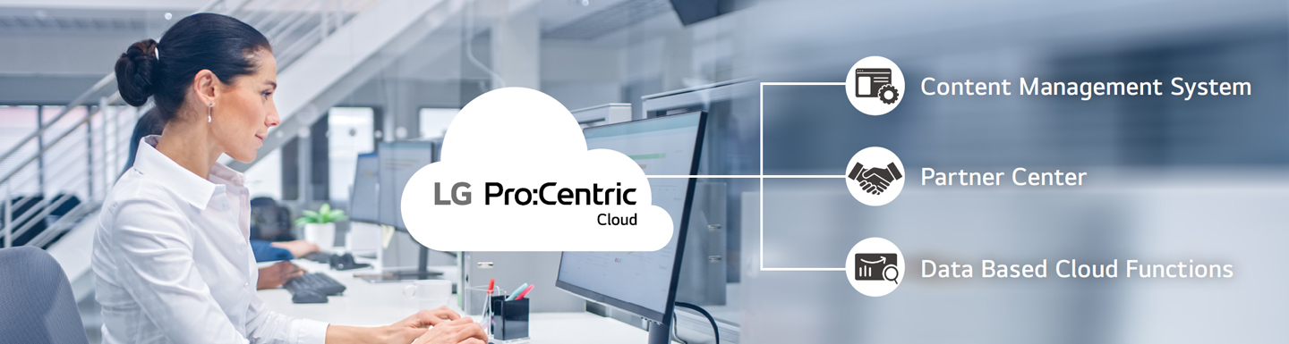 The woman is working through Pro:Centric Cloud.