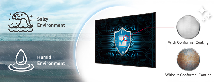 The UH5N-M has conformal coating to protect the display even in salty or humid environments.